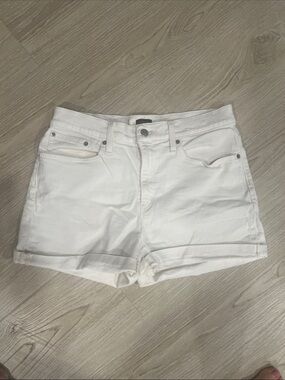 J. Crew White Rolled-Hem Denim Shorts